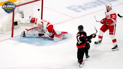 Tim Stutzle baseball swing in OT caps wild start to Global Series